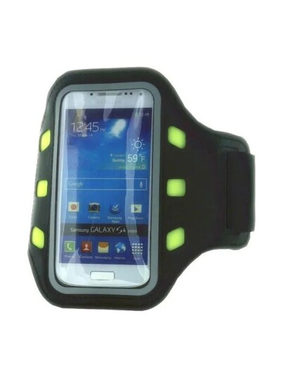 Carl Sportarmbånd LED for iPhone 5/5s/SE Sort med justerbar lysfart