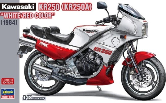 Hasegawa 1/12 Kawasaki KR250 (KR250A) White/Red Color - 1984