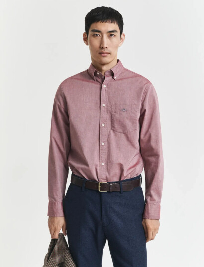 GANT Reg Classic Poplin Shirt - Pink - M