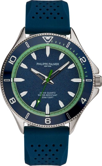 Philippe Palmer Eclipse Silver Case Blue Green Philippe Palmer Eclipse Silver Case Blue Green