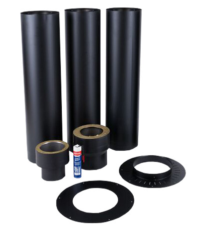 ECC 2.6 meter stålpipe Sort sømløs design ECC 2.6 meter stålpipe Sort sømløs design