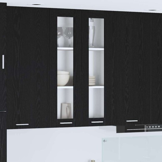 Hengende skap Riga Svart Eik 60 x 31 x 100 cm Konstruert tre Hengende skap Riga Svart Eik 60 x 31 x 100 cm Konstruert tre