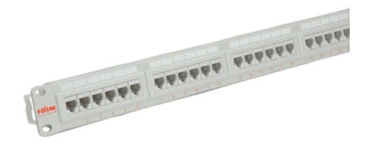 Roline Cat.5E 19" Patch Panel 24 Ports Utp Light Grey