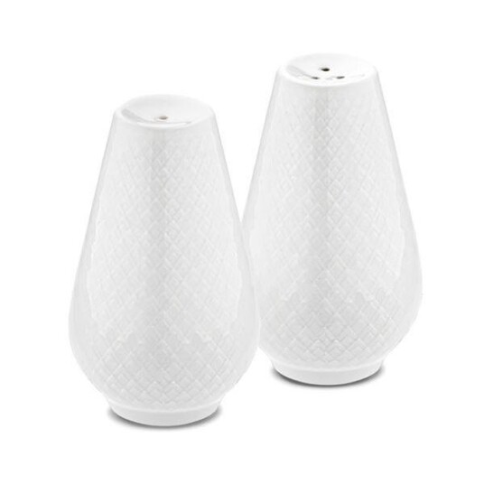 Lyngby Porcelæn - Rhombe salt- og peppersett 7 cm