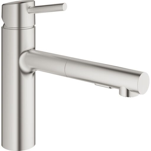 Grohe Concetto Kjøkkenbatteri Uttrekkbar tut, Supersteel Grohe Concetto Kjøkkenbatteri Uttrekkbar tut, Supersteel
