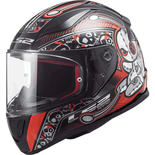 LS2 MC-Hjelm FF353 Rapid Mini Vodoo Rød/Svart