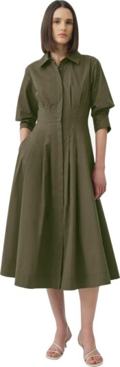 Simkhai Jazz pintuck midi dress XS grønn dame Simkhai Jazz pintuck midi dress XS grønn dame