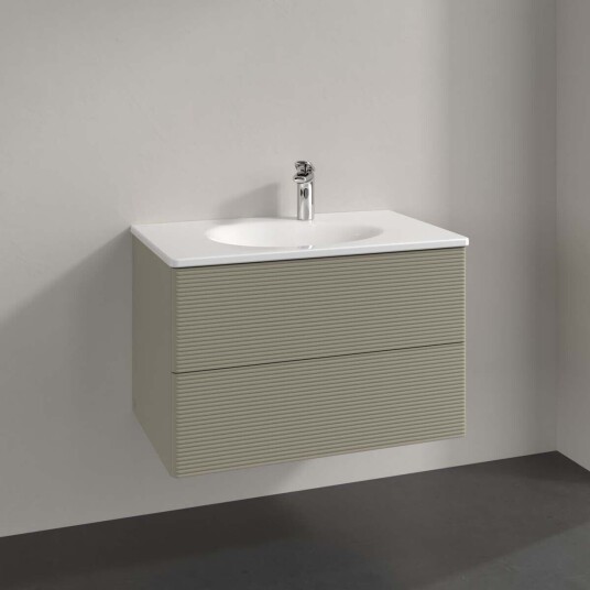 Villeroy & Boch Antao Servantskap med 2 skuffer 78,8x49,6x50,4 cm m/lys Steingrå Matt Villeroy & Boch Antao Servantskap med 2 skuffer 78,8x49,6x50,4 cm m/lys Steingrå Matt