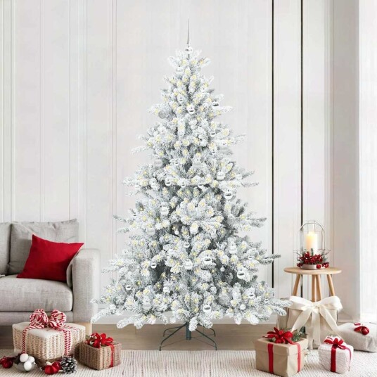 Kunstig sammensatt juletre med 300 LED med stativ 210 cm PVC