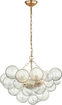 Loire Tiered Flush Mount Gild/White Glass L