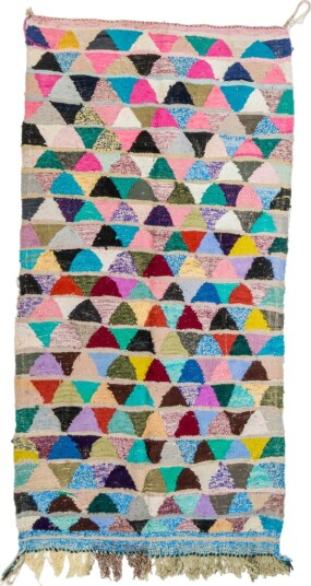Marokkansk Boucherouite teppe 125 x 255 cm Størrelse: 125 x 255 cm