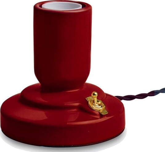 Unison RETRO Bordlampe Porselen Vinrød E27