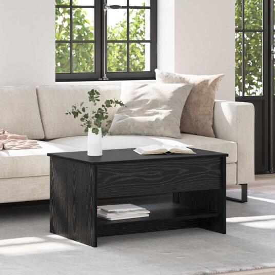 vidaXL Kaffebord Svart eik 80 x 50.5 x 41.5 cm Konstruert tre vidaXL Kaffebord Svart eik 80 x 50.5 x 41.5 cm Konstruert tre