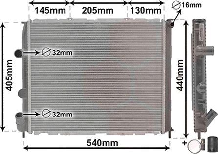 VAN WEZEL 43002268 Radiator motorkjøling