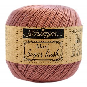 Scheepjes Maxi Sugar Rush Garn Unicolor 776 Antikk Rose