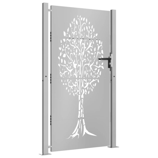 vidaXL Hageport 105x180 cm cortenstål tredesign
