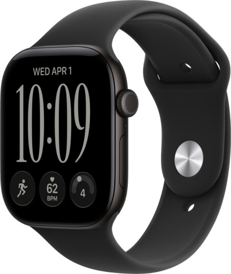 Apple Watch Series 12 46mm CEL (svart aluminium/svart Sport Band) S/M