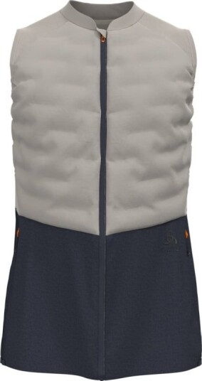Odlo Men's Zeroweight Insulator Running Vest XL, Silver Cloud/India Ink