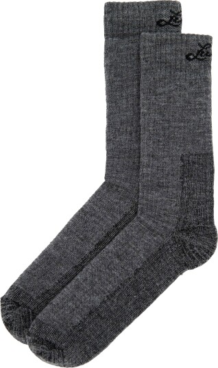 Lundhags Wool Terry Trekking Sock Mid Dark Grey Melange 46 48