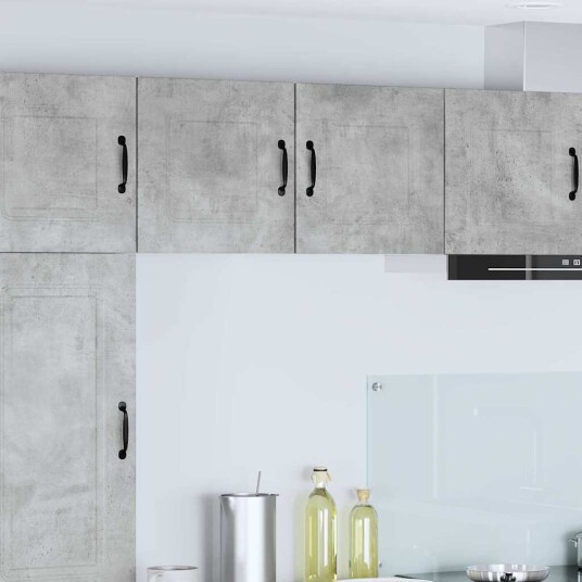  Kjøkkenskap 2 pcs Betonggrå 40 x 31 x 40 cm Konstruert tre