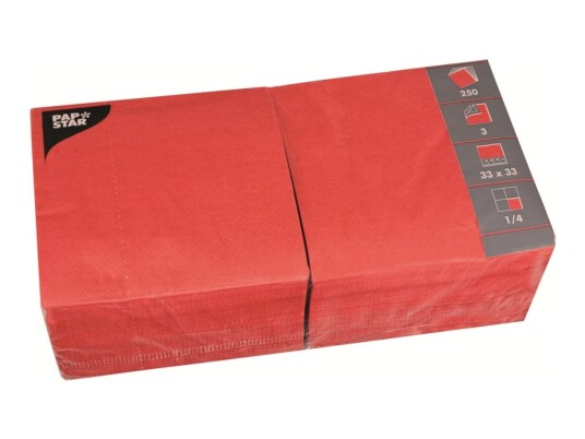 Papstar Serviett Størrelse 33 X 33 Cm Avhendbar Rød En Pakke 250 Papstar Serviett Størrelse 33 X 33 Cm Avhendbar Rød En Pakke 250