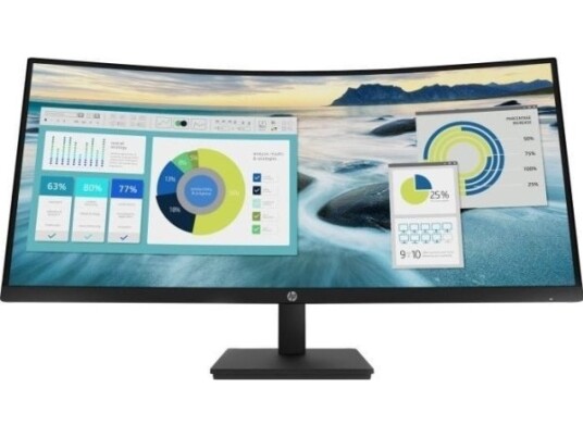Hp P34hc G4 - P-Series - Led-Skjerm - Kurvet - 34" - 3440 X 1440 Wqhd @ 60 Hz - Va - 250 Cd/M² - 3500:1 - 5 Ms - Hdmi, Displayport, Usb-C - Høyttalere - Svart - Smart Buy