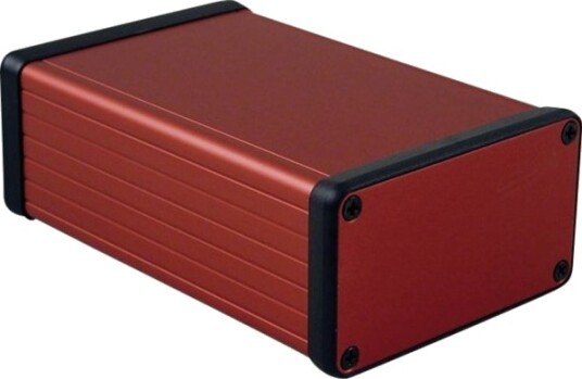 Hammond Electronics 1455K1201RD 120 × 78 × 43 mm Aluminium Rød Kabinett