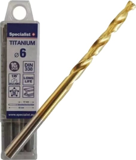 Spesialist+ Titan Metallbor 6 Mm 10 Stk