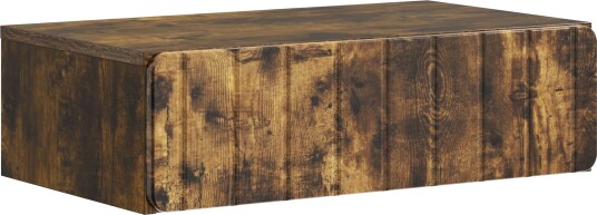 vidaXL Vegghengt Sidebord Røkt Eik 59 x 34,5 x 17 cm Konstruert tre