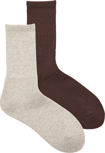 Jack & Jones Jacwesley Solid Socks 2 Pack   Brown   ONE SIZE