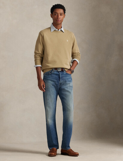 Polo Ralph Lauren Loopback Fleece Sweatshirt - Beige - S Polo Ralph Lauren Loopback Fleece Sweatshirt - Beige - S
