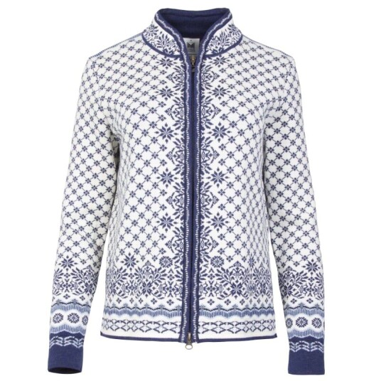 Dale of Norway Women's Solfrid Jacket M , Offwhite/Navy/Ice Blue