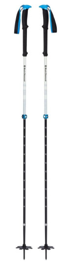 Black Diamond Expedition 2 Pro Ski Poles 105-155 cm, Black/White/Blue