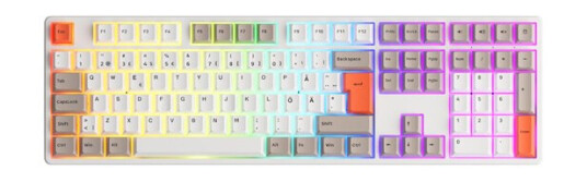 Akko 5108B Steam Engine CS Jelly Black - ND - Gamingtastatur - Nordisk - Hvit