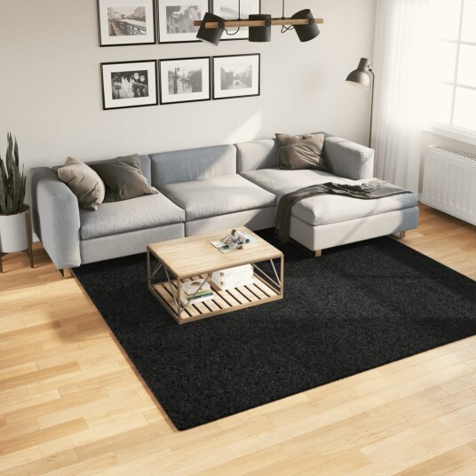  Teppe OVIEDO kort luv svart 240x240 cm 8721012231634