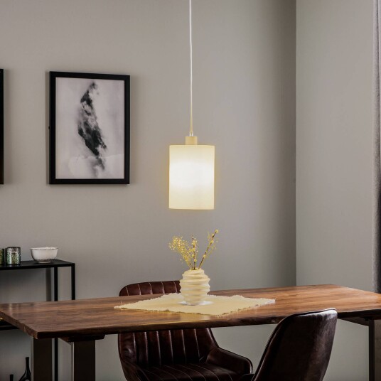 Solbika Lighting Soda pendellampe med skjerm i hvitt glass Ø 18cm
