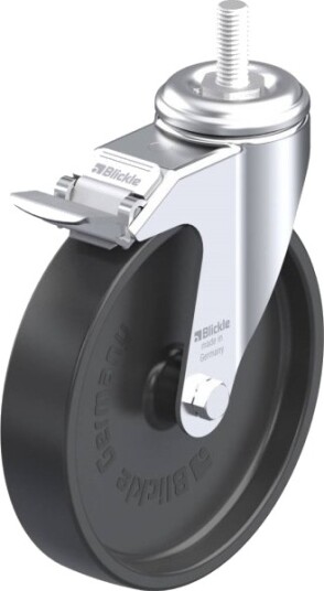 Blickle 739559 Lkra-Poa 150G-Fi-Gs12 Styrehjul Med Brems, Hjul Ø150 Mm, Maks. 110 Kg, 1 Stk