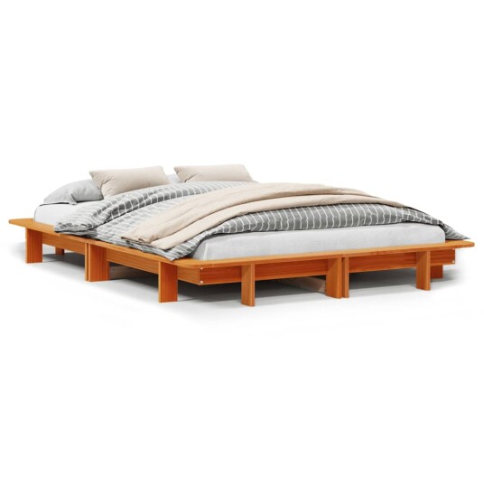  Sengeramme uten madrass voksbrun 120x190 cm heltre furu 8721102851544