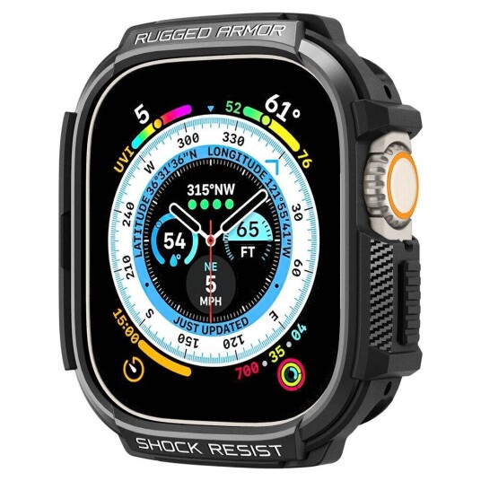 Spigen Apple Watch Ultra Deksel Rugged Armor Matte Black