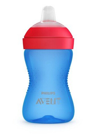 Philips Avent Myk Kopp Med Drikke Tutt Som Tåler Bit Blå rød Str. 9+ Md.