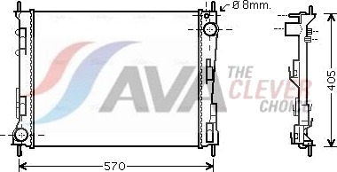AVA COOLING SYSTEMS RTA2375 Radiator motorkjøling AVA COOLING SYSTEMS RTA2375 Radiator motorkjøling
