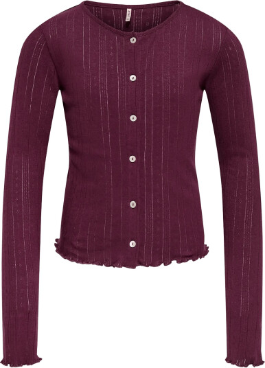 Kids Only Kogsalsa Life L/S Cardigan Jrs Burgundy 158 164