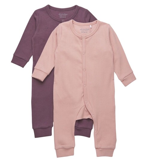Minymo Jumpsuit I/e 2 pack Misty Rose Minymo 1½ år 86 Jumpsuit Lilla Rosa