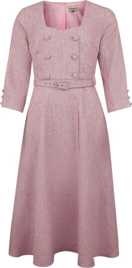 Banned Retro Rockabilly Middellang kjole Isobel Dress XS til XXL Damer lyserosa