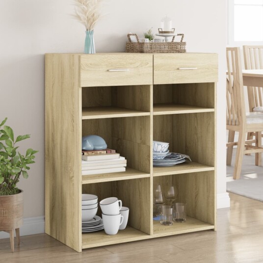 Skjenk sonoma eik 80x42,5x93 cm konstruert tre 8721102655678