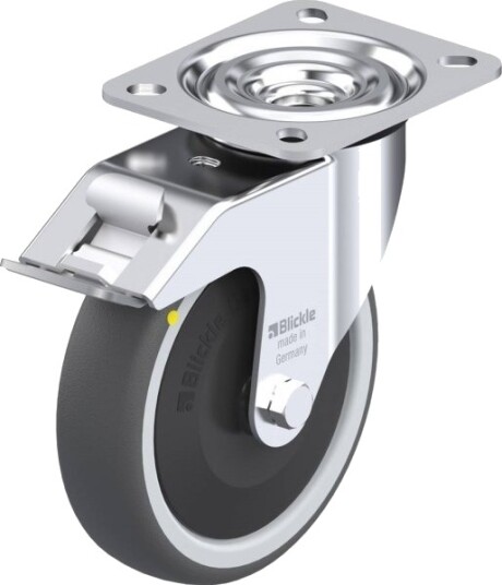 Blickle 852200 L-Path 125Kf-Fi-Els Styrehjul Med Brems Hjuldiameter: 125 Mm Lasteevne (Maks.): 160 Kg 1 Stk