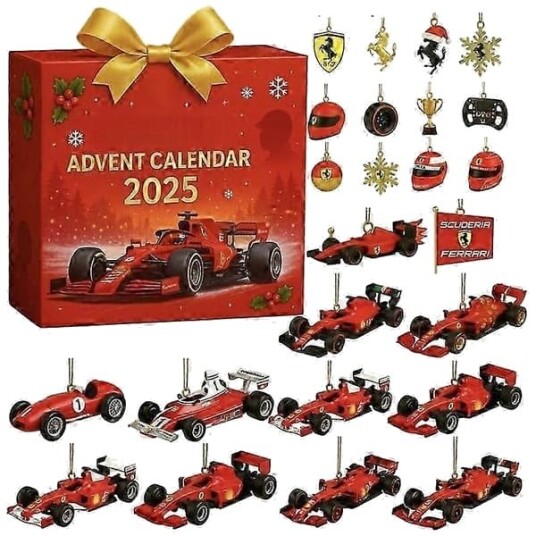 Adventskalender 2025 Julegave Racing tema Nedtellingskalender en gave til bilentusiaster