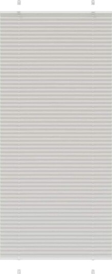 plisségardin lys grå 100x200 cm Stoff Bredde 99,4 Polyester