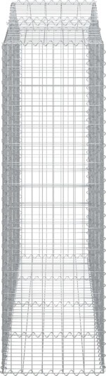 vidaXL Gabionkurver buede 5 stk 200x50x160/180 cm galvanisert jern