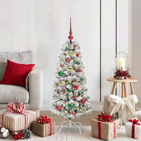  Kunstig sammensatt juletre med LED  stripelys 120 cm PVC